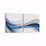 Olla 10081K2Y Abstract Görsel Kare 2 Parça Yatay 65x30 cm Kanvas Tablo