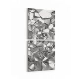 Olla 10090K2D Abstract Görsel Kare 2 Parça Dikey 30x65 cm Kanvas Tablo