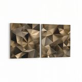 Olla 10099K2Y Abstract Görsel Kare 2 Parça Yatay 65x30 cm Kanvas Tablo