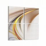 Olla 10110K4 Abstract Görsel Kare 4 Parça 65x65 cm Kanvas Tablo