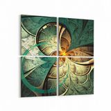 Olla 10111K4 Abstract Görsel Kare 4 Parça 65x65 cm Kanvas Tablo