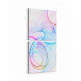Olla 10131K2D Abstract Görsel Kare 2 Parça Dikey 30x65 cm Kanvas Tablo