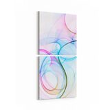 Olla 10132K2D Abstract Görsel Kare 2li Dikey 30x65 cm Kanvas Tablo