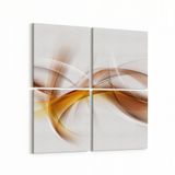 Olla 10145K4 Abstract Görsel Kare 4 Parça 65x65 cm Kanvas Tablo