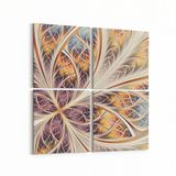 Olla 10146K4 Abstract Görsel Kare 4 Parça 65x65 cm Kanvas Tablo