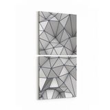 Olla 10163K2D Abstract Görsel Kare 2 Parça Dikey 30x65 cm Kanvas Tablo