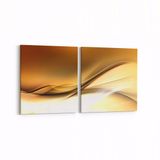 Olla 10174K2Y Abstract Görsel Kare 2 Parça Yatay 65x30 cm Kanvas Tablo