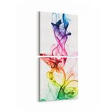 Olla 10195K2D Abstract Görsel Kare 2 Parça Dikey 30x65 cm Kanvas Tablo