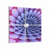Olla 10218K4 Abstract Girdap Görsel Kare 4 Parça 65x65 cm Kanvas Tablo