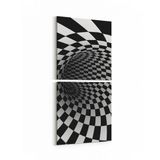 Olla 10219K2D Abstract Girdap Görsel Kare 2 Parça Dikey 30x65 cm Kanvas Tablo