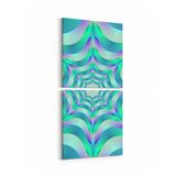 Olla 10225K2D Abstract Girdap Görsel Kare 2li Dikey 30x65 cm Kanvas Tablo