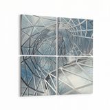 Olla 10241K4 Abstract Girdap Görsel Kare 4 Parça 65x65 cm Kanvas Tablo