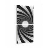 Olla 10243K2D Abstract Girdap Görsel Kare 2 Parça Dikey 30x65 cm Kanvas Tablo