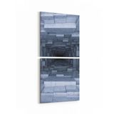 Olla 10245K2D Abstract Girdap Görsel Kare 2 Parça Dikey 30x65 cm Kanvas Tablo