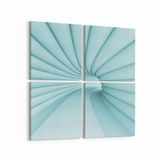 Olla 10274K4 Abstract Girdap Görsel Kare 4 Parça 65x65 cm Kanvas Tablo