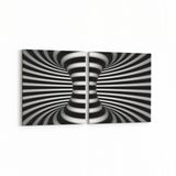 Olla 10280K2Y Abstract Girdap Görsel Kare 2 Parça Yatay 65x30 cm Kanvas Tablo