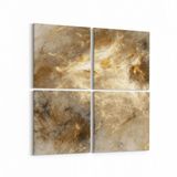 Olla 10287K4 Abstract Görsel Kare 4 Parça 65x65 cm Kanvas Tablo