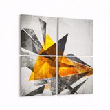 Olla 10294K4 Abstract Görsel Kare 4 Parça 65x65 cm Kanvas Tablo