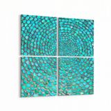 Olla 10297K4 Abstract Görsel Kare 4 Parça 65x65 cm Kanvas Tablo