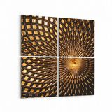 Olla 10323K4 Abstract Görsel Kare 4 Parça 65x65 cm Kanvas Tablo