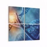 Olla 10350K4 Abstract Görsel Kare 4 Parça 65x65 cm Kanvas Tablo