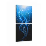 Olla 10356K2D Abstract Görsel Kare 2 Parça Dikey 30x65 cm Kanvas Tablo