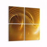 Olla 10369K4 Abstract Görsel Kare 4 Parça 65x65 cm Kanvas Tablo
