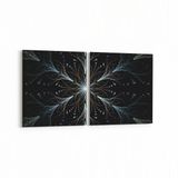 Olla 10383K2Y Abstract Görsel Kare 2 Parça Yatay 65x30 cm Kanvas Tablo