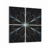 Olla 10383K4 Abstract Görsel Kare 4 Parça 65x65 cm Kanvas Tablo