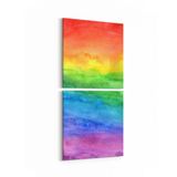 Olla 10393K2D Abstract Görsel Kare 2 Parça Dikey 30x65 cm Kanvas Tablo