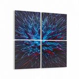 Olla 10396K4 Abstract Görsel Kare 4 Parça 65x65 cm Kanvas Tablo