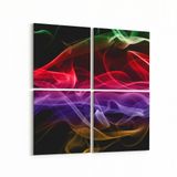 Olla 10399K4 Abstract Görsel Kare 4 Parça 65x65 cm Kanvas Tablo