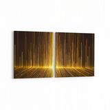 Olla 10414K2Y Abstract Görsel Kare 2 Parça Yatay 65x30 cm Kanvas Tablo