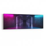 Olla 10428YI Abstract Tünel Görsel Yatay İnce 90x30 cm Kanvas Tablo