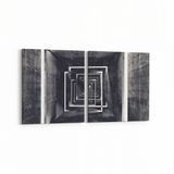 Olla 10434K2Y Abstract Tünel Görsel Kare 2 Parça Yatay 65x30 cm Kanvas Tablo