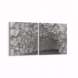 Olla 10440K2Y Abstract Tünel Görsel Kare 2 Parça Yatay 65x30 cm Kanvas Tablo