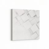 Olla 10446K Beyaz Kabartma Görseli Kare 25x25 cm Kanvas Tablo
