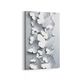 Olla 10448D Beyaz Kabartma Görseli Dikey 20x30 cm Kanvas Tablo