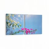 Olla 10480K2Y Ağaç Görseli Kare 2 Parça Yatay 65x30 cm Kanvas Tablo