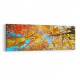 Olla 10489YI Ağaç Görseli Yatay İnce 90x30 cm Kanvas Tablo