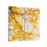 Olla 10565K4 Ağaç Görseli Kare 4 Parça 65x65 cm Kanvas Tablo
