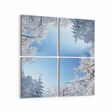 Olla 10571K4 Ağaç Görseli Kare 4 Parça 65x65 cm Kanvas Tablo