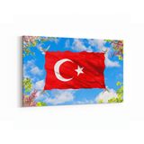 Olla 10613Y Türk Bayrağı Görseli Yatay Kanvas Tablo, Ölçü 30X20