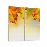 Olla 10807K4 Ağaç Görseli Kare 4 Parça 65x65 cm Kanvas Tablo