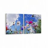 Olla 10808K2Y Ağaç Görseli Kare 2 Parça Yatay 65x30 cm Kanvas Tablo