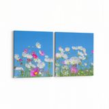 Olla 10839K2Y Ağaç Görseli Kare 2 Parça Yatay 65x30 cm Kanvas Tablo