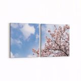 Olla 10996K2Y Ağaç Görseli Kare 2 Parça Yatay 65x30 cm Kanvas Tablo