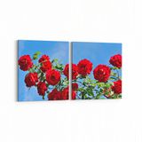 Olla 11020K2Y Ağaç Görseli Kare 2 Parça Yatay 65x30 cm Kanvas Tablo