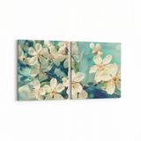 Olla 11034K2Y Ağaç Görseli Kare 2 Parça Yatay 65x30 cm Kanvas Tablo