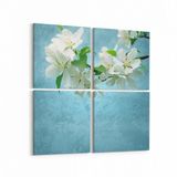 Olla 11054K4 Ağaç Görseli Kare 4 Parça 65x65 cm Kanvas Tablo